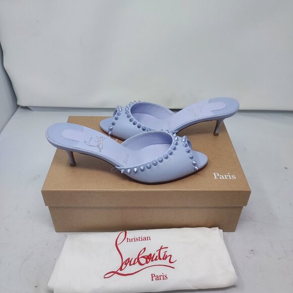 Christian Louboutin ME DOLLY SPIKE Skylight Purple Stud Heel Sandal - Picture 10 of 12